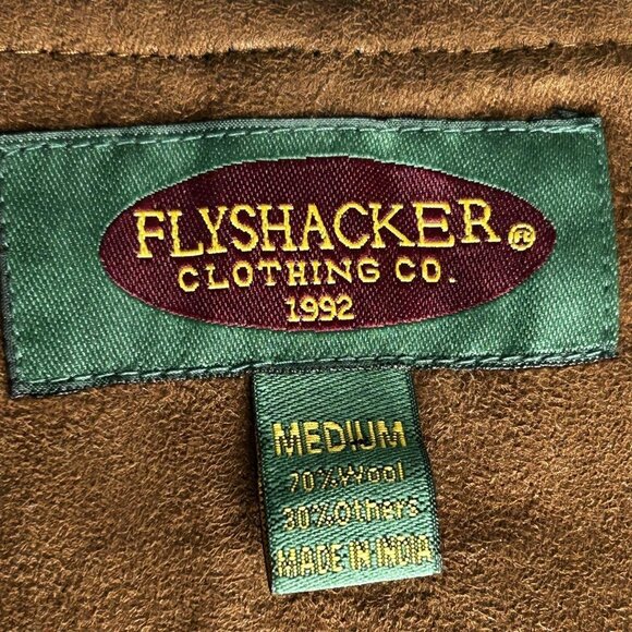 Yellowstone Vest Mens Medium Black Wool Blend Button Front Flyshacker VT564LYS - Picture 4 of 13